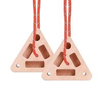 Hangboard Rock Climbing | Triangular Wooden Hand Grip Trainer with -Depth Pockets | Climbing Board for Strength Training | Durable Home Playroom Garage Basement Apartment Gym Dorm Studio