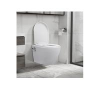 Hangend toilet randloos met bidetfunctie keramiek wit145781