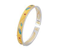 HangErFeng Bracelet manchette élégant en argent 999 avec dragon et phénix taille unique