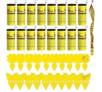 HANGGON Anti Moucherons Interieur, 16X Piege a Mouche Tue Mouche Adhesif + 20X Anti Moucherons pour Plantes Jaune, Piege a Mouche, Attrape Mouche, pour la Maison,la Cuisine,l'extérieur,Fermes,Jardin