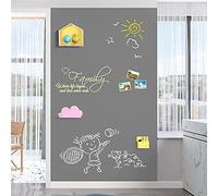 Hanghaijia Tableau Magnétique Mural, Autocollant Mural Décoratif pour Enfants Graffiti Effaçable pour Enfants, École Maternelle, Craie Écologique (Color : Dark Gray, Size : 90×200cm/35×78")