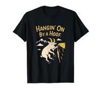 Hangin' On By a Hoof - Dessin animé Chèvre de montagne T-Shirt