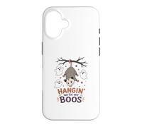 Hangin with My Boos, de Jolis Opossum, fantômes d'halloween, Opossum Coque pour iPhone 16
