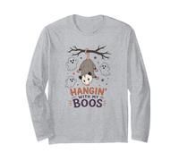 Hangin with My Boos, de Jolis Opossum, fantômes d'halloween, Opossum Manche Longue