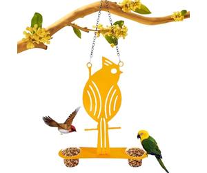 Hanging Bird Feeder - 19.09x8.78in Portable Window Bird Feeders | Spill Proof Decorative Feeding Device | Outdoor Decor for Backyard Patio Balcony Wilderness Birdwatching