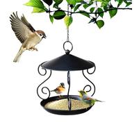 Hanging Bird Feeder Tray - Birds Feeder | Rainproof Metal Feeding Distributeur | Hangable Bird Feeders | For Patio Lawn Backyard Balcony Birdwatching Park Porch Deck Terrace Garden