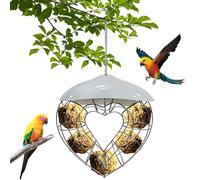 Hanging Bird Feeders - Heart Shape Bird Feeding Station, Blu0.63x9.45 inches Feeder with Decorative Design, Wild Birds Seed Feeder for Garden, Patio, Backyard, Front Yard, Balcony, Deck