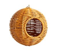 Hanging Birdhouse - Boîte de nidification en bois d'extérieur - Abri de jardin décoratif | Finch Habitat, Wren, Tronc d'hirondelle suspendue Birdhouse extérieur Nichoir en bois Abri de jardin