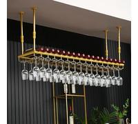 Hanging Cafe Wine Bottles Rack Metal Rack, Élégant Plafond Tasses de vin suspendues, Porte-vin à Barres Moderne, Porte-Vide en Verre à vin Mural, décorativo d'espositore par vin.