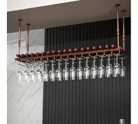 Hanging Cafe Wine Bottles Rack Metal Rack, Élégant Plafond Tasses de vin suspendues, Porte-vin à Barres Moderne, Porte-Vide en Verre à vin Mural, décorativo d'espositore par vin.
