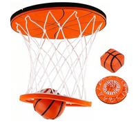 Hanging Cerceau de basketball d'intérieur Mini jeu de basketball pour chambre à coucher, kit de basket-ball souple monté au plafond, jeu portable amusant pour soulager le stress pour jouer à la maison