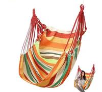 Hanging Chair - Swing Chair | Hammock Chairs for Adults, 500lbs Heavy Duty Indoor Swing Seat, Thickened Canvas for Bedroom, Dorms, College Students, Reading Nooks, Nursery, and Living Room Relaxation