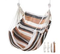 Hanging Chair - Swing Chair | Hammock Chairs for Adults, 500lbs Heavy Duty Indoor Swing Seat, Thickened Canvas for Bedroom, Dorms, College Students, Reading Nooks, Nursery, and Living Room Relaxation