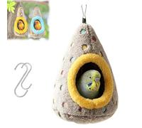 Hanging Cotton Bird Nest Hammock,Hanging Warm Cotton Bird NestHammock (#A) | Egg-Shaped Bird's Nest Warm Cotton Nest, Double Layer Fleece Warm Winter Bird Hideout with Metal Hook, for Small Birds