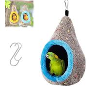 Hanging Cotton Bird Nest Hammock,Hanging Warm Cotton Bird NestHammock (#B) | Egg-Shaped Bird's Nest Warm Cotton Nest, Double Layer Fleece Warm Winter Bird Hideout with Metal Hook, for Small Birds