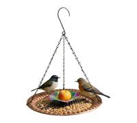 Hanging Garden Bird Bath, Heavy Duty Outdoor Water Tray System, 30cm Bowl with Chain Support, Weather Resistant Feeder Basin, Decorative Bird Spa with Classic Design, Garden Accessory for Balcony Use