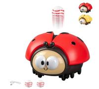 Hanging Ladybug Ball Toy,ladybug Blowing Ball Toys,Cute Animal Puzzle Toy , Interactive Safe Ladybugs Kit with 2 Balls,Educational Ladybugs Sensory Toys Set USB Rechargeable,fors Boys & Girls-A