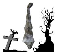 Hanging Mummy Decoration, Creepy Halloween Prop, 70.87x16.93 inches Realistic Decor, Spooky Scary Mummy with Gauze Wrap for Indoor Outdoor Display, Yard Ceiling Lawn Porch Parties Graveyard