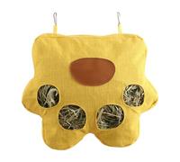 Hanging Rabbit Hay Bag with 4 Holes - Widened Guinea Pig Feeder | Hay Dispenser for Small Pets Hamsters | Reduces Waste, Easy Fill