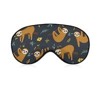 Hanging Sloth Sleep Mask Night Cover Eye pour Femmes Hommes BlockLight pour Avion Voyage Sieste Sangle Réglable