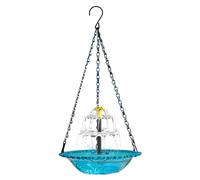 Hanging Solar Bird Bath Fountain, Solar Powered Cascading Outdoor Water Fountain, Hanging Bird Bath, for Outdoors Garden Yard Patio Lawn Decor
