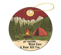 Hanging Sortez, Au Pire Un Ours Vous Tuera. Décoration Porcelaine Noël Décorations pour Vacances Bureau Maison