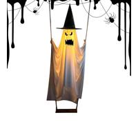 Hanging Suspended Swing Ghost Decorations I Outdoor Decor Spooky LED Lights
