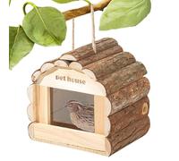 Hanging Wooden Birdhouse, Outdoor Suspended Nesting Box, Timber Breeding Cage, Bird Habitat for Garden, Terrace, Courtyard, 7.87x6.69x7.87 inches, Ideal for Outside Avian Homes
