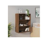 Armoire Murale Suspendue Blanc 69,5x32,5x90 cm Étagère Flottante Salon vidaXL