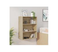 vidaXL Armoire murale suspendue Chêne Sonoma 69,5x32,5x90 cm Multicolore