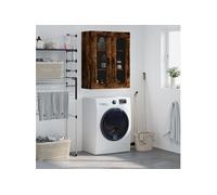 Vidaxl Armoire Murale Chêne Fumé 69,5x34x90 Cm Multicolore