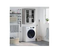 vidaXL Armoire murale Meuble flottant moderne Sonoma gris, placard suspendu avec rangement