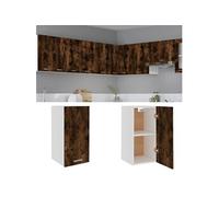 vidaXL Hangkast Lyon 29,5x31x60 cm bewerkt hout gerookt eikenkleurig826620 Marron G