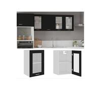 vidaXL Armoire en verre suspendue Lyon Noir 40x31x60 cm