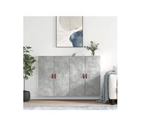 Vidaxl Armoires Murales 2 Pcs Gris Béton 69,5x34x90 Cm Gris