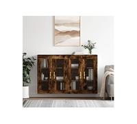 vidaXL Armoires murales 2 pcs chêne fumé bois d'ingénierie Marron