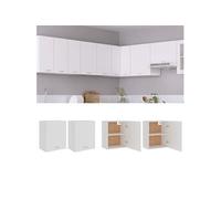 vidaXL Armoires suspendues 2 pcs Blanc 50x31x60 cm Bois d’ingénierie 805078