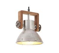 Lampe Suspendue Industrielle Plafonnier Luminaire Eclairage Suspension Salon Chambre Salle à Manger Intérieur 25 W Argenté Rond 19 cm E27