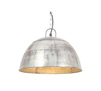 Vidaxl Lampe Suspendue Industrielle Vintage 25 W Argenté Rond 41cm E27 Argenté