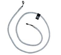 hangloo® - Cordon à lunettes Lurex Edition | Or argenté | Fabriqué en Allemagne, Silver Bullet, 75 cm