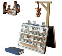 hangman game book, vocabulary,Words Spelling Challenge Table Game,3D Printed Magnetic Chess Set,Hangmans Challenge Games,Jeu de mots de voyage magnétique pour adultes,Portable Books Design Board (a)