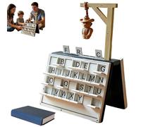 Hangman Game Book, Vocabulary,Words Spelling Challenge Table Game,Jeux de société de Table de défi d'orthographe, 3D Printed Magnetic Chess Set,Hangmans Challenge Games,Portable Books Design Board