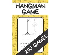 Hangman Game book with 200 games: Hangman game for kids, teens and adults. Big book of 200 games. Paper and pen game for children. 6" x 9" Book ... kids ages 6- 8. Hangman game pad for travel.