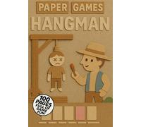 Hangman Paper Game Book - 100 Pages | Classic Word Guessing Game for Kids, Teens & Adults | Fun Travel Activity Book for All Ages