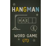 Hangman Word Game Book - 200 Games | Chalkboard Style Cover for Kids & Adults: Classic word-guessing fun with two puzzles per page - portable, light, and ready for travel or home play.