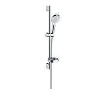 Hansgrohe Ensemble de douche Crometta Vario 26553400, blanc chromé, barre 65 cm, porte-savon Casetta