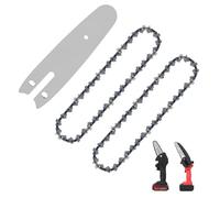 Hangrow Lot de 2 chaînes de tronçonneuse de 15,2 cm avec 1 rail de guidage pour mini chaîne électrique de rechange de 15,2 cm, 23,5 cm de long, 37 maillons d'entraînement, pas LP de 6,35 mm, calibre