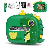 Hangrui Appareil Photo Enfant Instantanée,2.4 Pouces Appareil Photo Numérique pour Enfants,12MP/1080P HD Caméra Jouet aevc 32 Go,Cadeau pour Filles Garçons 3-12 Ans