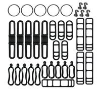 Hangsu 1 lot de bandes en silicone pour guidon de vélo, support de guidon, ceintures, bandes de rechange pour éclairage de vélo, support de lampe de poche, bandages de ceinture