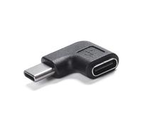 Hangsu Adaptateur coudé réversible USB C, courbure à 90 degrés, Transfert de données Rapide 10Gbps, Courant 5A, Plusieurs Gadgets, Conception réversible Fine et Noire